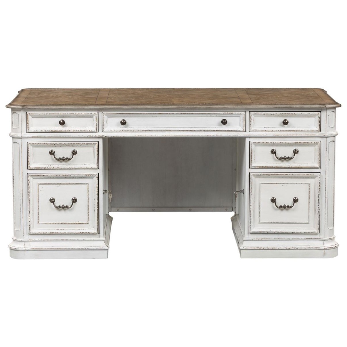 Antique store white desks